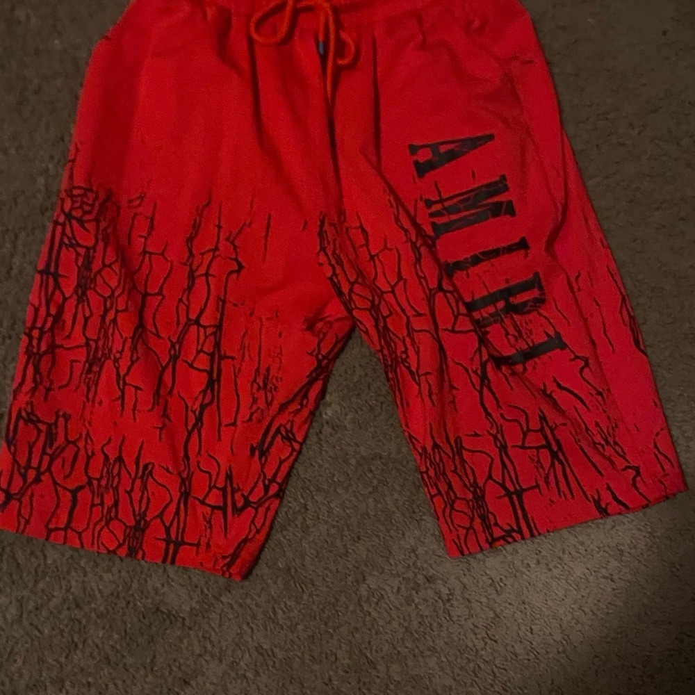AMIRI Red Graphic Men's Shorts